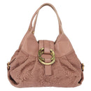 BVLGARI Chandra Shoulder Bag Leather Pink Gold Auth 155952-2