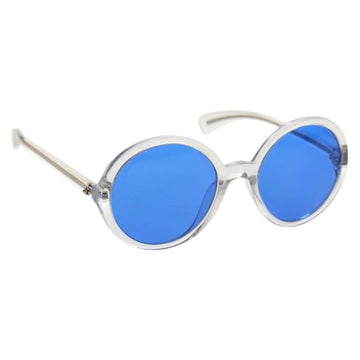 CHANEL Sunglasses plastic Blue CC Auth 155953M