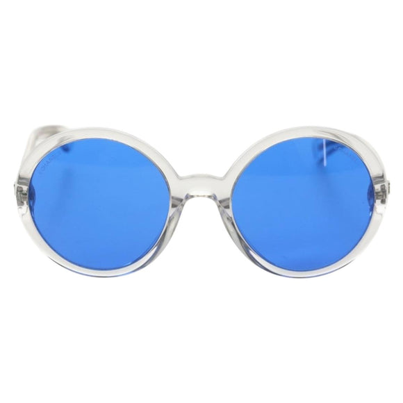 CHANEL Sunglasses plastic Blue CC Auth 155953M