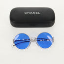 CHANEL Sunglasses plastic Blue CC Auth 155953M-22
