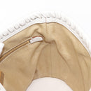 PRADA Shoulder Bag Saffiano leather Raffia Beige Gold Auth 155954SAM-21