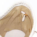 PRADA Shoulder Bag Saffiano leather Raffia Beige Gold Auth 155954SAM-22