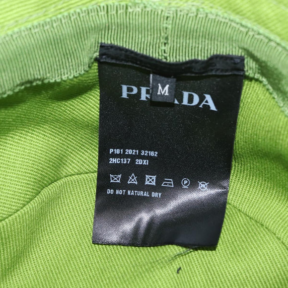 PRADA Bucket Hat Canvas M Green Auth 155955M