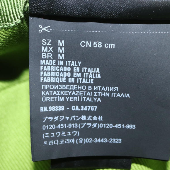 PRADA Bucket Hat Canvas M Green Auth 155955M