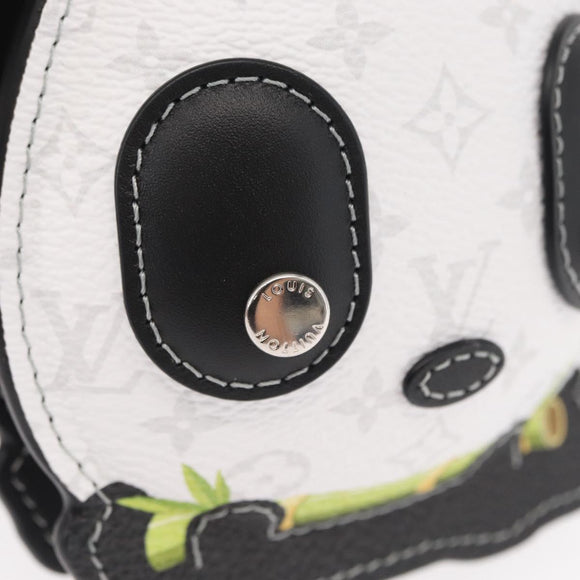 LOUIS VUITTON Monogram Bag Charm L Panda Charm White Black M03397 Auth 155958SM