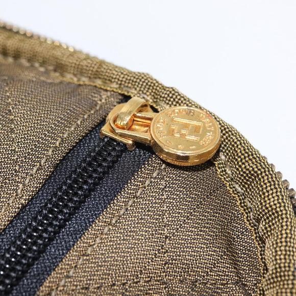 FENDI Carry Case Zucca Canvas Trunk Black Brown Auth 155959SAV