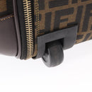 FENDI Carry Case Zucca Canvas Trunk Black Brown Auth 155959SAV-4