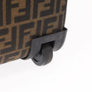 FENDI Carry Case Zucca Canvas Trunk Black Brown Auth 155959SAV-5