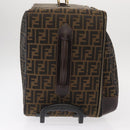 FENDI Carry Case Zucca Canvas Trunk Black Brown Auth 155959SAV-6