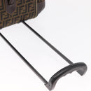 FENDI Carry Case Zucca Canvas Trunk Black Brown Auth 155959SAV-9