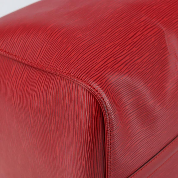 LOUIS VUITTON Epi Keepall 55 Boston Bag Red M42957 LV Auth 155970