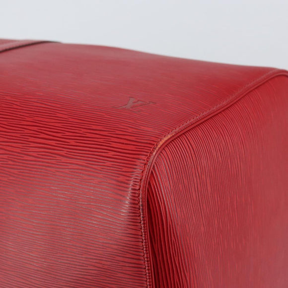 LOUIS VUITTON Epi Keepall 55 Boston Bag Red M42957 LV Auth 155970