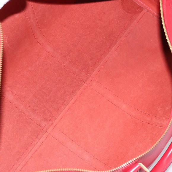 LOUIS VUITTON Epi Keepall 55 Boston Bag Red M42957 LV Auth 155970