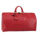 LOUIS VUITTON Epi Keepall 55 Boston Bag Red M42957 LV Auth 155970-1