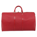 LOUIS VUITTON Epi Keepall 55 Boston Bag Red M42957 LV Auth 155970-2