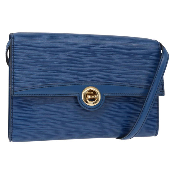 LOUIS VUITTON Epi Pochette Arche Shoulder Bag Blue M52575 LV Auth 155971