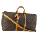 LOUIS VUITTON Monogram Keepall Bandouliere 55 Boston Bag M41414 LV Auth 155996-1