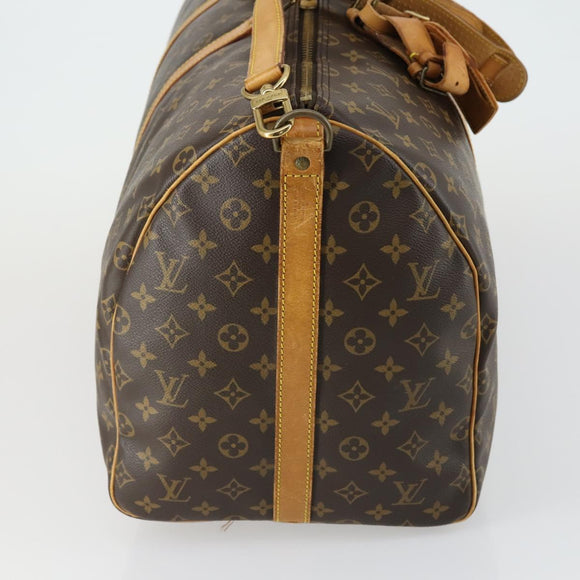 LOUIS VUITTON Monogram Keepall Bandouliere 55 Boston Bag M41414 LV Auth 155996