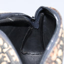 Christian Dior Trotter Canvas Shoulder Bag Black Gold Auth 155999-19