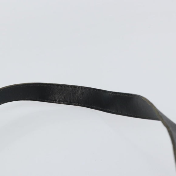 Christian Dior Trotter Canvas Shoulder Bag Black Gold Auth 155999