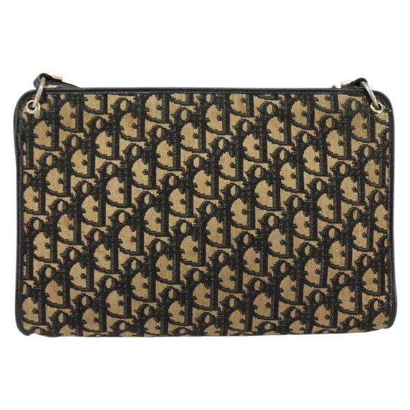 Christian Dior Trotter Canvas Shoulder Bag Navy Auth 156000