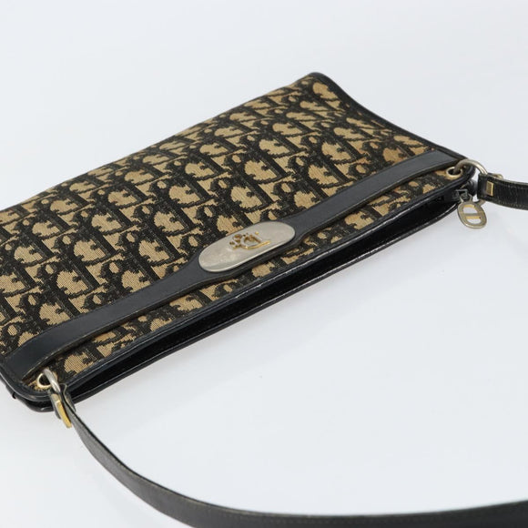 Christian Dior Trotter Canvas Shoulder Bag Navy Auth 156000