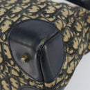 Christian Dior Trotter Canvas Shoulder Bag Navy Gold Auth 156001-10