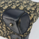 Christian Dior Trotter Canvas Shoulder Bag Navy Gold Auth 156001-12