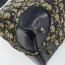 Christian Dior Trotter Canvas Shoulder Bag Navy Gold Auth 156001-13