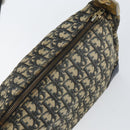 Christian Dior Trotter Canvas Shoulder Bag Navy Gold Auth 156001-6