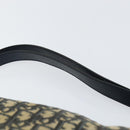 Christian Dior Trotter Canvas Shoulder Bag Navy Gold Auth 156001-8