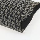 Christian Dior Trotter Canvas Shoulder Bag Black Silver Auth 156004-10