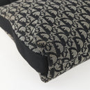 Christian Dior Trotter Canvas Shoulder Bag Black Silver Auth 156004-11