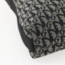 Christian Dior Trotter Canvas Shoulder Bag Black Silver Auth 156004-13
