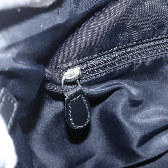 Christian Dior Trotter Canvas Shoulder Bag Black Silver Auth 156004