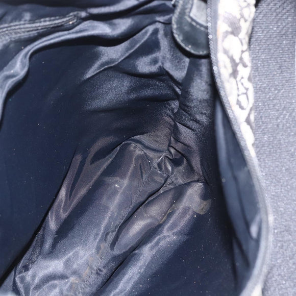 Christian Dior Trotter Canvas Shoulder Bag Black Silver Auth 156004