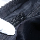 Christian Dior Trotter Canvas Shoulder Bag Black Silver Auth 156004-21