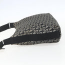 Christian Dior Trotter Canvas Shoulder Bag Black Silver Auth 156004-4