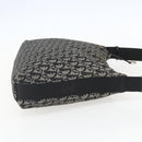 Christian Dior Trotter Canvas Shoulder Bag Black Silver Auth 156004-5