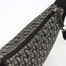 Christian Dior Trotter Canvas Shoulder Bag Black Silver Auth 156004-6