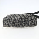 Christian Dior Trotter Canvas Shoulder Bag Black Silver Auth 156004-9