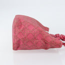 Christian Dior Canage Hand Bag Coated Canvas Pink Silver Auth 156007-4