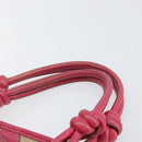 Christian Dior Canage Hand Bag Coated Canvas Pink Silver Auth 156007-8