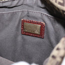 FENDI Zucchino Canvas Mamma Baguette Shoulder Bag Beige Gold Auth 156013-19