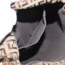 FENDI Zucchino Canvas Mamma Baguette Shoulder Bag Beige Gold Auth 156013-23