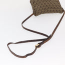 FENDI Zucchino Canvas Mamma Baguette Shoulder Bag Beige Gold Auth 156013-8