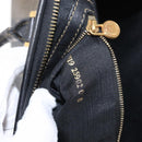 FENDI Pecan Canvas Boston Bag Black Brown gold Auth 156014-12