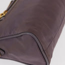 PRADA Shoulder Bag Nylon Gold Purple Auth 156015-9