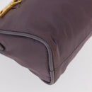 PRADA Shoulder Bag Nylon Gold Purple Auth 156015-15