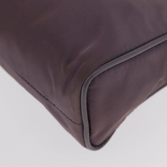 PRADA Shoulder Bag Nylon Gold Purple Auth 156015